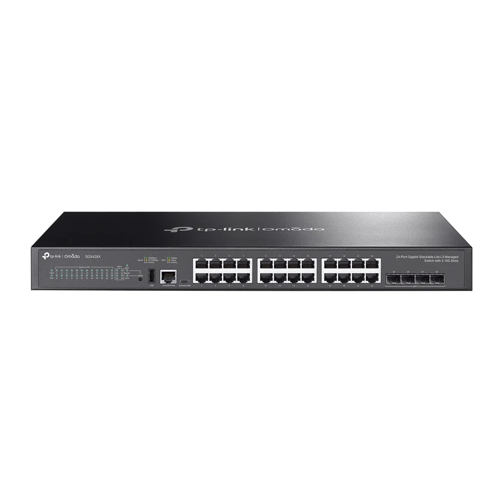 TP-Link SG5428X Omada 24-Port Gigabit Stackable Lite L3 Managed Switch with 4x 10G Slots
