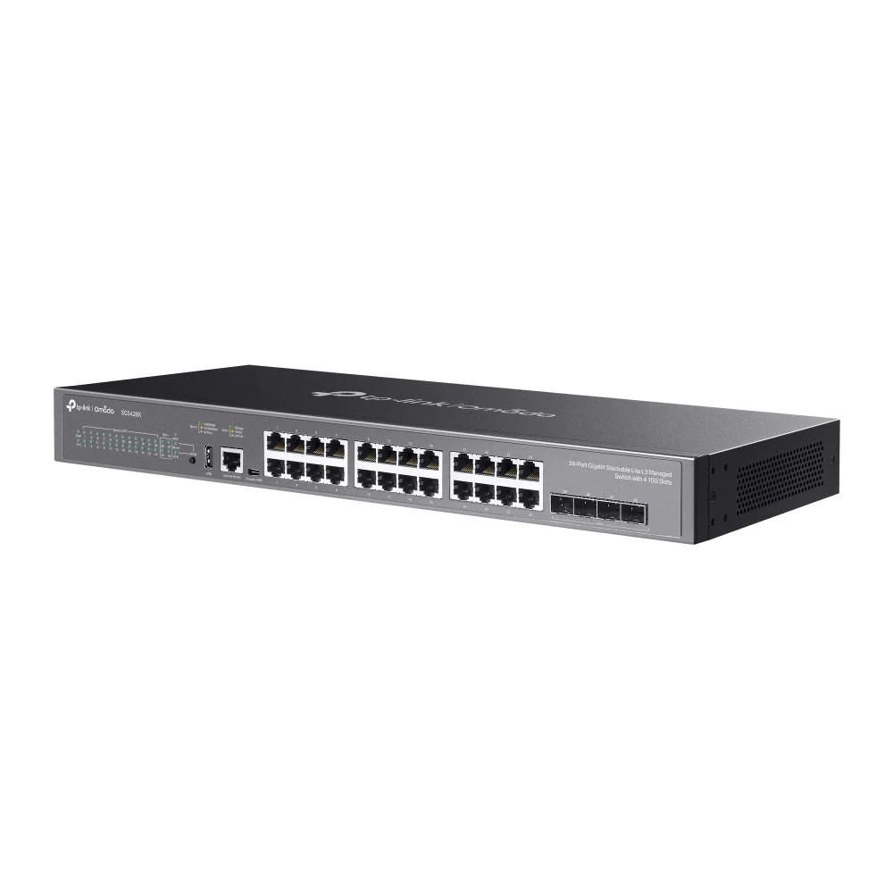 TP-Link SG5428X Omada 24-Port Gigabit Stackable Lite L3 Managed Switch with 4x 10G Slots - Image 3