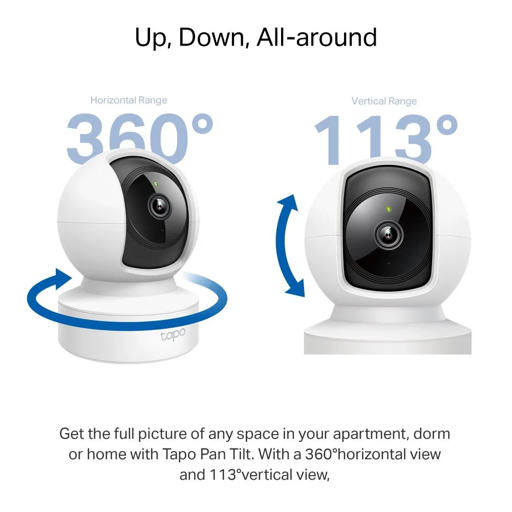 TP-Link Tapo C212 3MP 2K HD WiFi 360º Pan Tilt IP Camera - Image 3