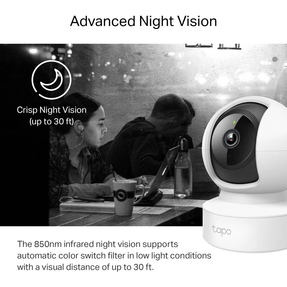 TP-Link Tapo C212 3MP 2K HD WiFi 360º Pan Tilt IP Camera - Image 4