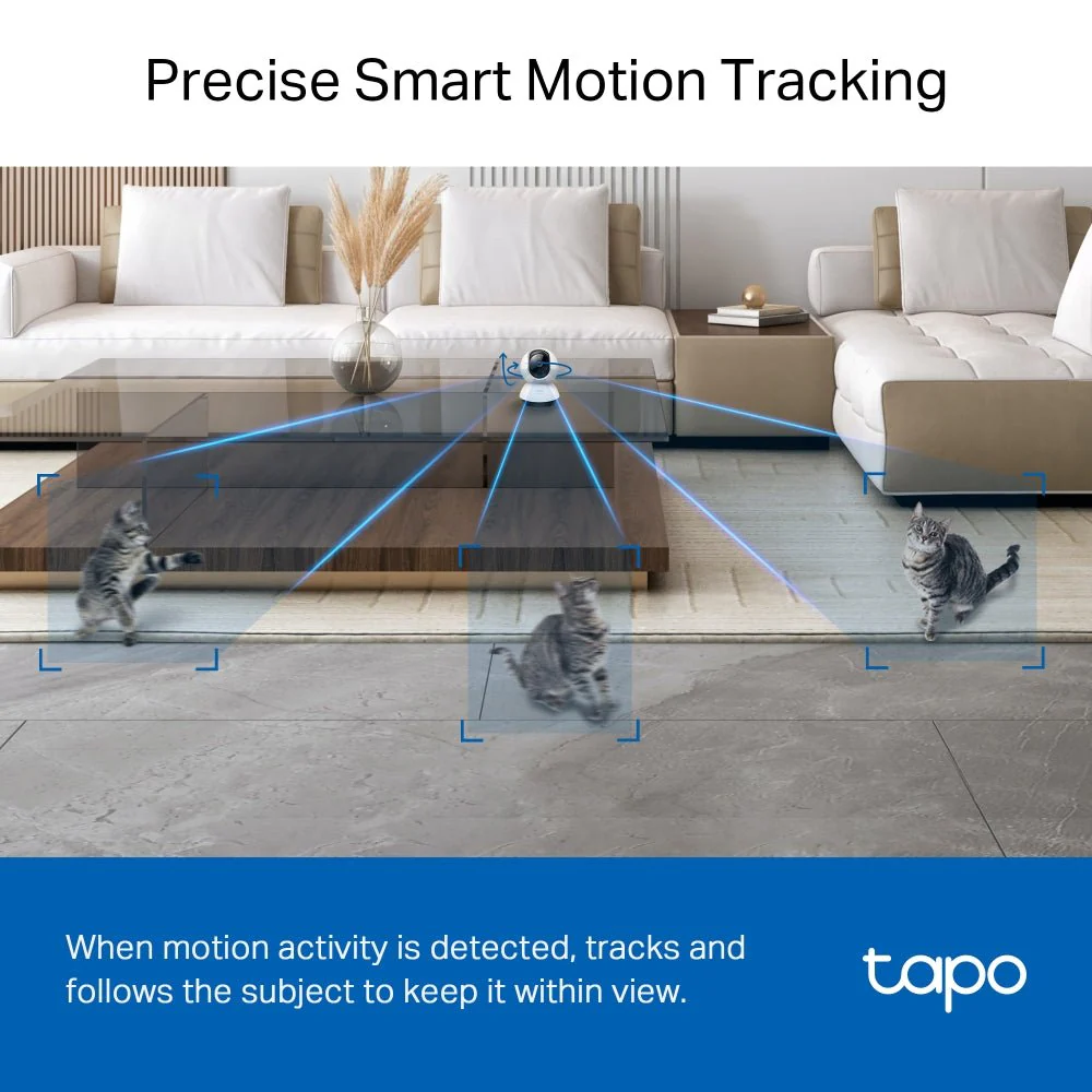 TP-Link Tapo C220 4MP 2K QHD WiFi 360º Pan Tilt IP Camera - Image 8