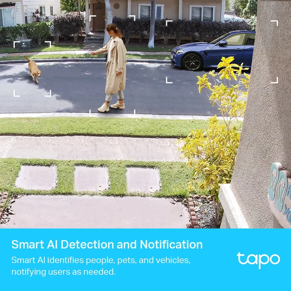 TP-Link Tapo C420S2 4MP 2K QHD WiFi Outdoor Battery Bullet IP Camera (2-Camera Wire-Free) - Image 4