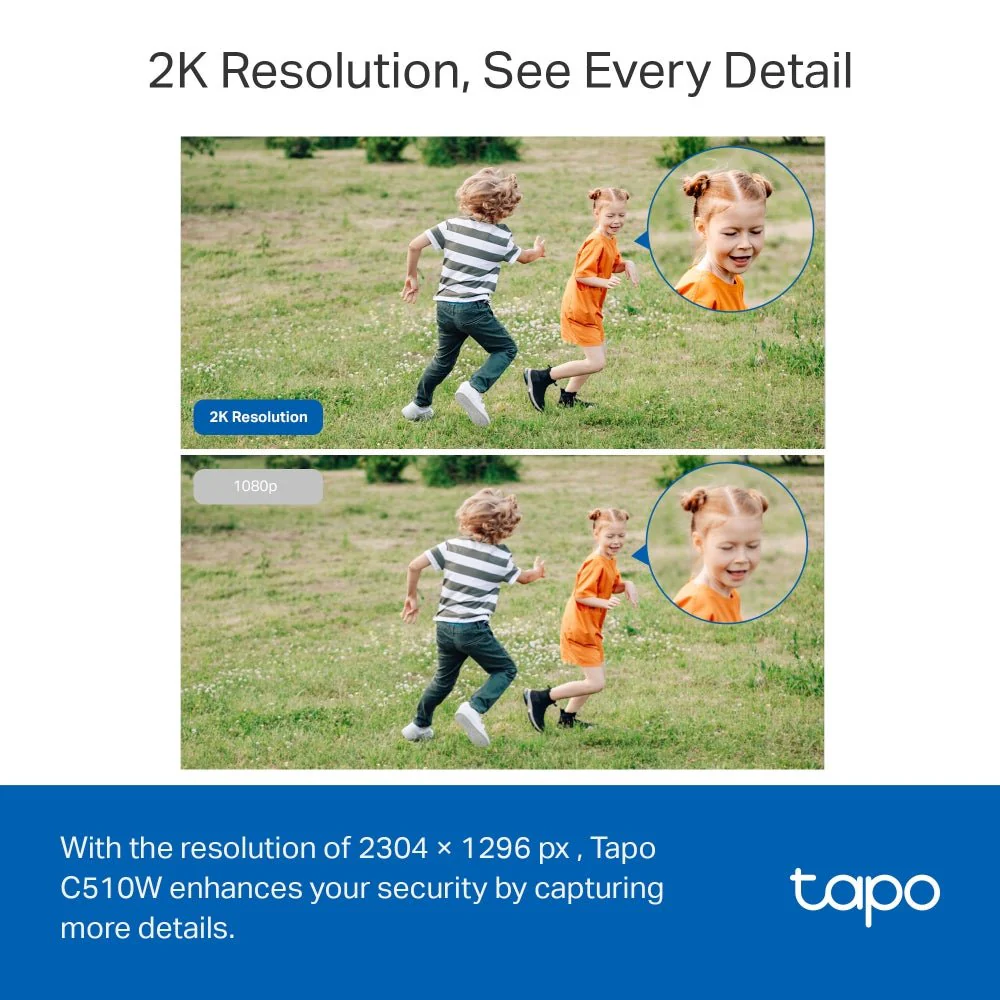 TP-Link Tapo C510W 3MP 2K HD WiFi Outdoor 360º Pan Tilt IP Camera - Image 4