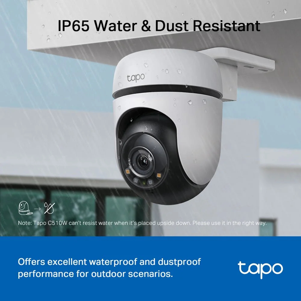 TP-Link Tapo C510W 3MP 2K HD WiFi Outdoor 360º Pan Tilt IP Camera - Image 9