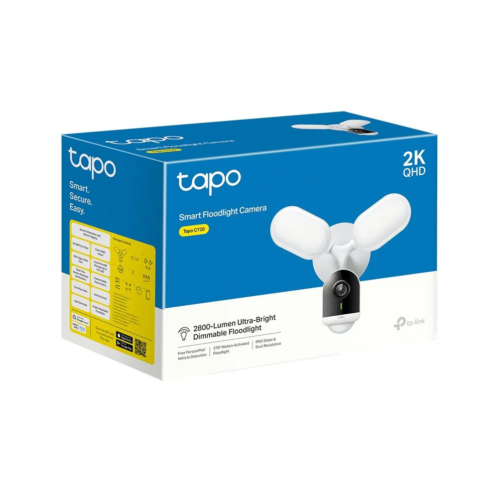 TP-Link Tapo C720 4MP 2K QHD WiFi Smart Floodlight Camera - Image 8