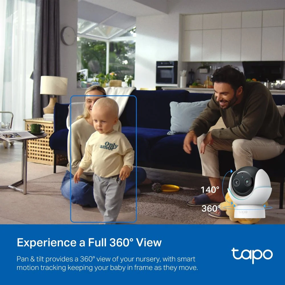 TP-Link Tapo C840 4MP 2K QHD Wi-Fi Pan Tilt Dual Lens Smart AI Baby Monitor - Image 16