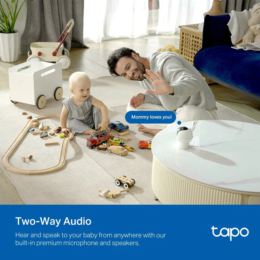 TP-Link Tapo C840 4MP 2K QHD Wi-Fi Pan Tilt Dual Lens Smart AI Baby Monitor - Image 3