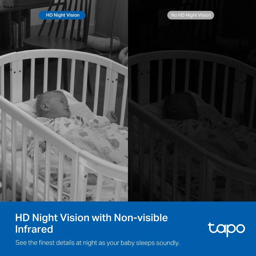 TP-Link Tapo C840 4MP 2K QHD Wi-Fi Pan Tilt Dual Lens Smart AI Baby Monitor - Image 4
