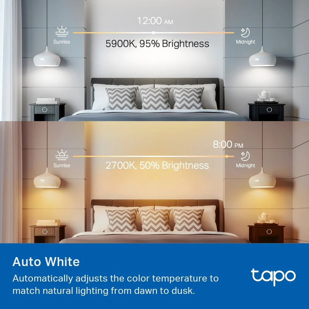TP-Link Tapo L535E Smart Wi-Fi Multicolor A19 E26 Light Bulb 1100 Lumens - Image 10