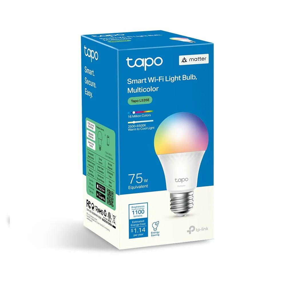 TP-Link Tapo L535E Smart Wi-Fi Multicolor A19 E26 Light Bulb 1100 Lumens - Image 11