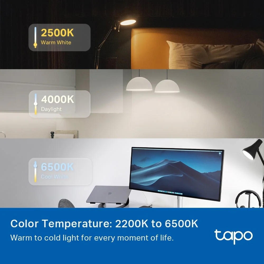 TP-Link Tapo L535E Smart Wi-Fi Multicolor A19 E26 Light Bulb 1100 Lumens - Image 5