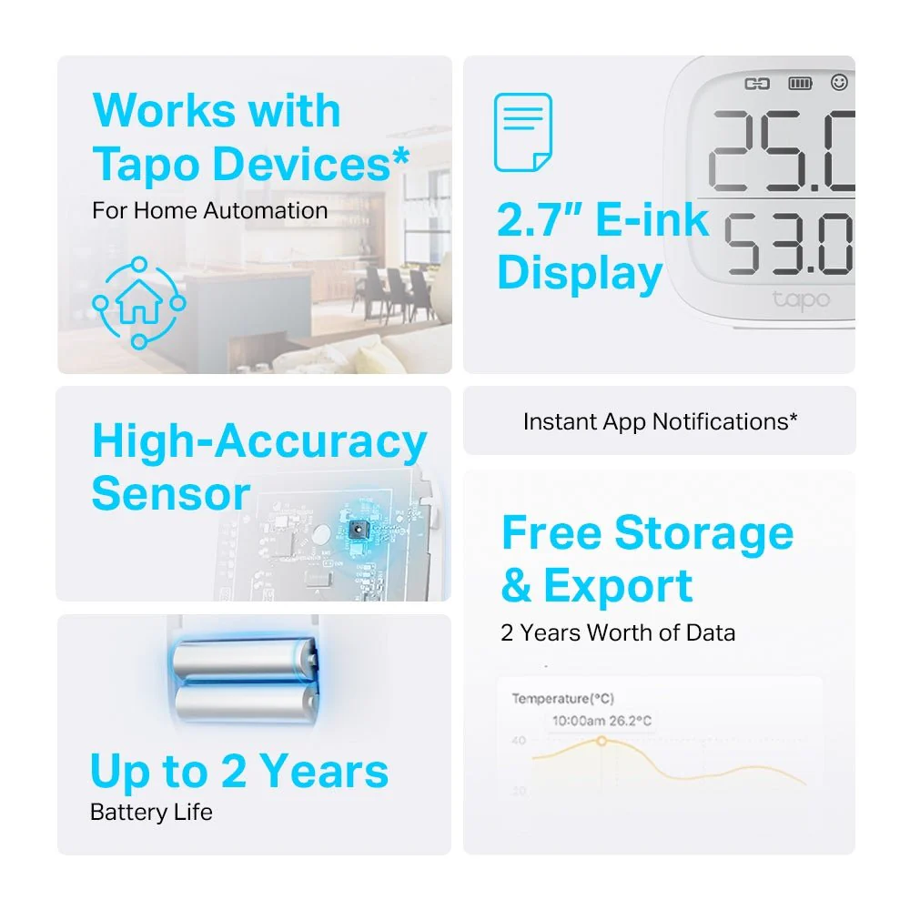 TP-Link Tapo T315 Smart Temperature & Humidity Monitor - Image 3