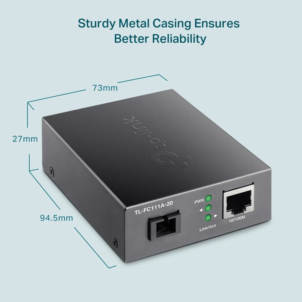 TP-Link TL-FC111A-20 10/100 Mbps WDM Media Converter - Image 2