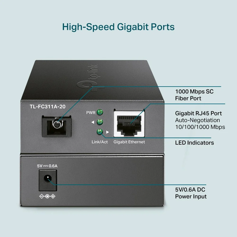 TP-Link TL-FC311A-20 Gigabit WDM Media Converter - Image 5