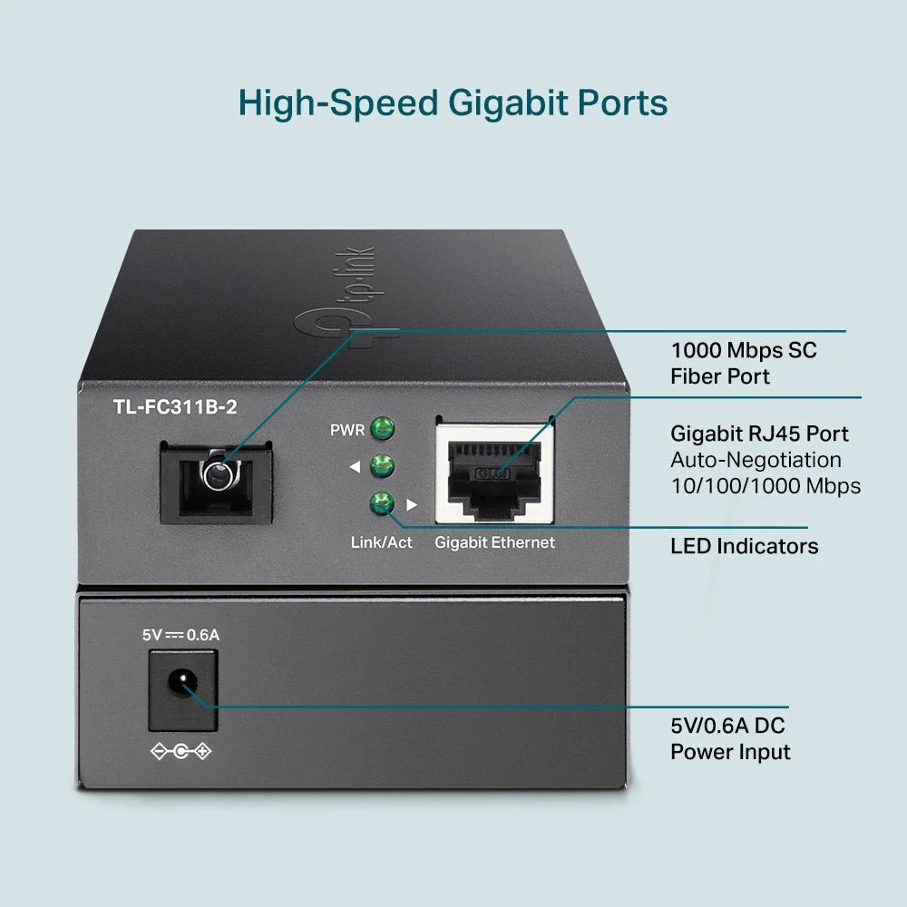 TP-Link TL-FC311B-2 Gigabit WDM Media Converter - Image 5
