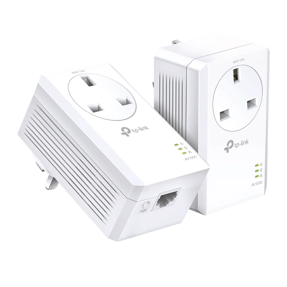 TP-Link TL-PA7017P KIT AV1000 Gigabit Passthrough Powerline Starter Kit