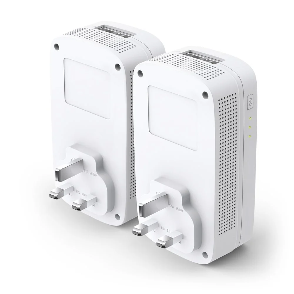 TP-Link TL-PA9020P KIT AV2000 2-Port Gigabit Passthrough Powerline Starter Kit - Image 2