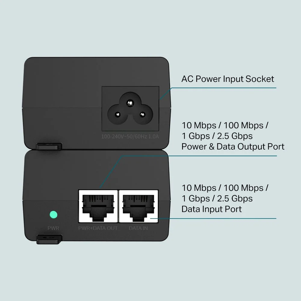 TP-Link TL-POE260S Omada 2.5G PoE+ Injector - Image 3