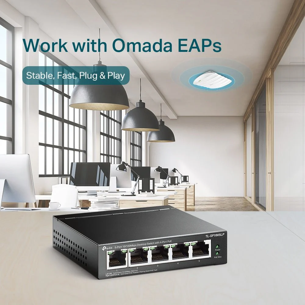 TP-Link TL-SF1005LP 5-Port 10/100Mbps 250m Long Range PoE Unmanaged Switch - Image 5
