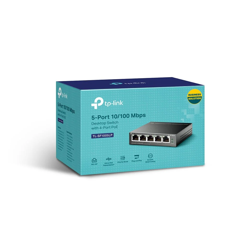 TP-Link TL-SF1005LP 5-Port 10/100Mbps 250m Long Range PoE Unmanaged Switch - Image 8