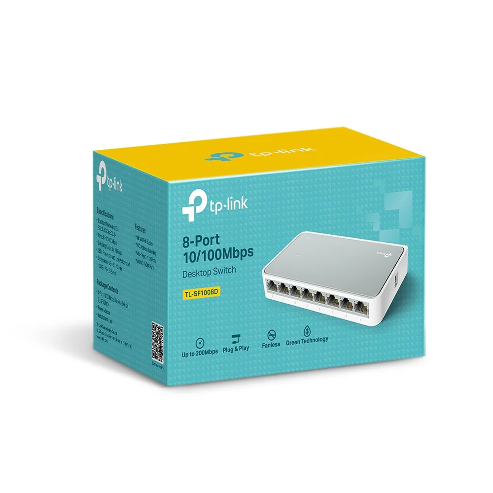 TP-Link TL-SF1008D 8-Port 10/100Mbps Desktop Switch - Image 3