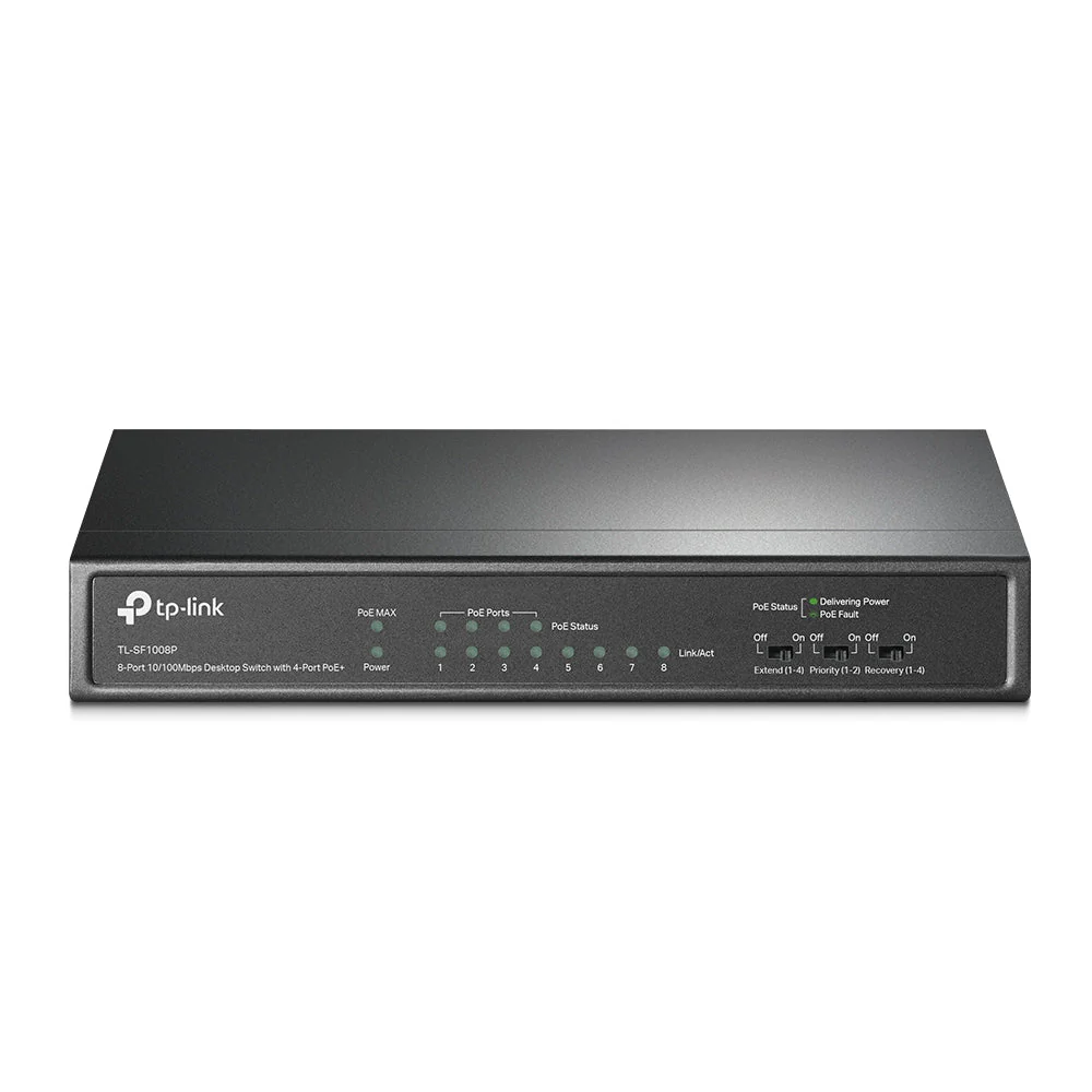 TP-Link TL-SF1008P 8-Port 10/100Mbps with 4-Port PoE+ Unmanaged Switch