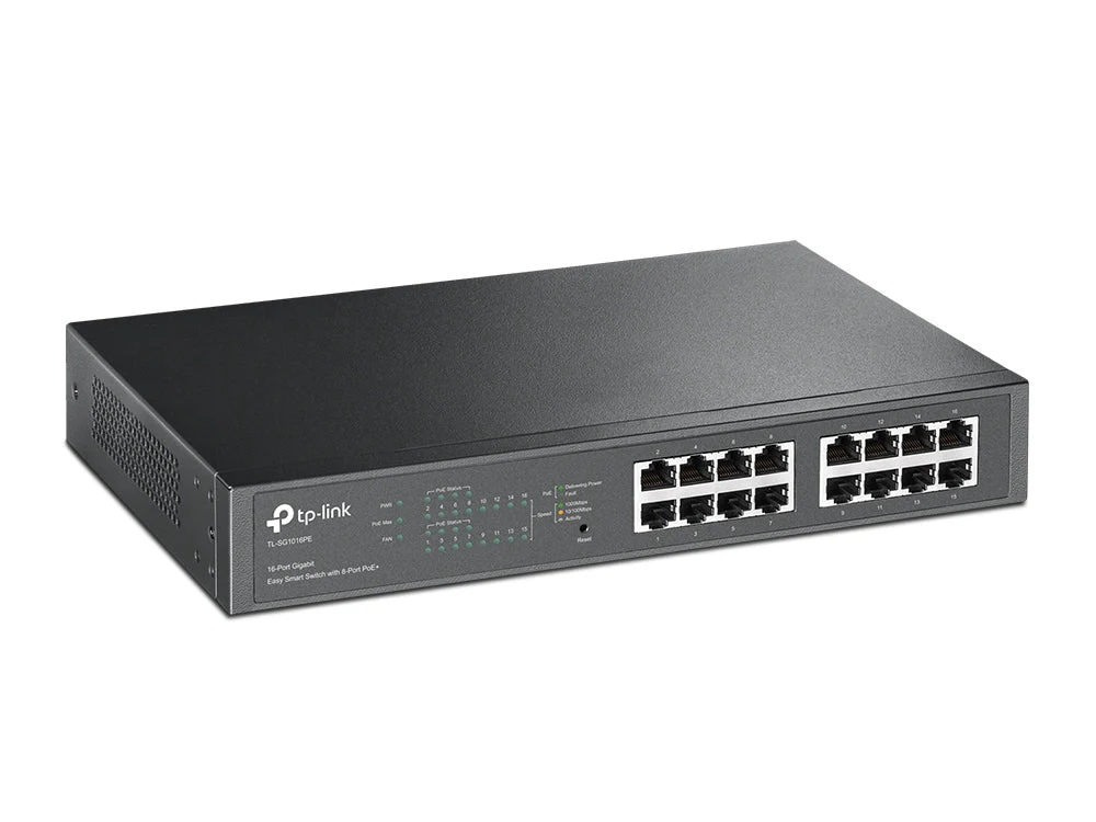 TP-Link TL-SG1016PE 16-Port Gigabit Easy Smart PoE Switch with 8-Port PoE+ - Image 2
