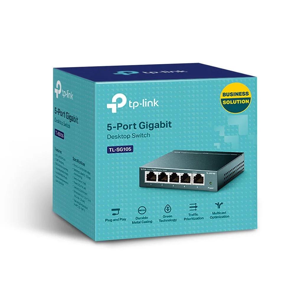TP-Link TL-SG105 5-Port 10/100/1000Mbps Desktop Switch - Image 8