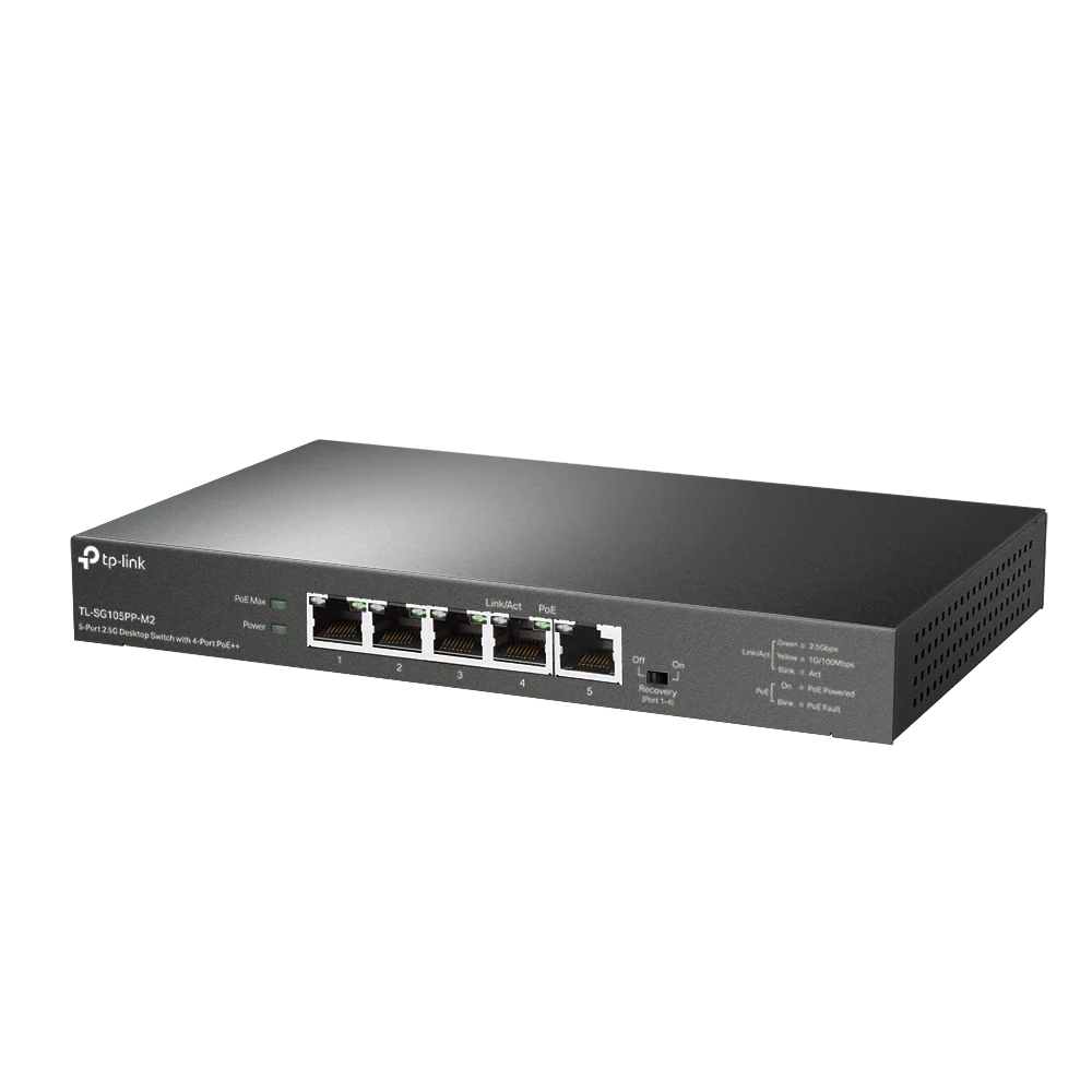 TP-Link TL-SG105PP-M2 5-Port 2.5G with 4-Port PoE++ Unmanaged Switch - Image 2
