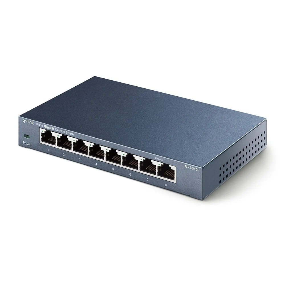 TP-Link TL-SG108 8-Port 10/100/1000Mbps Desktop Switch - Image 2