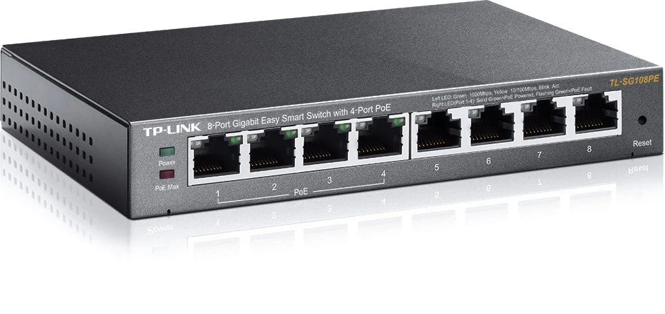 TP-Link TL-SG108PE 8-Port Gigabit Easy Smart Switch with 4-Port PoE - Image 2