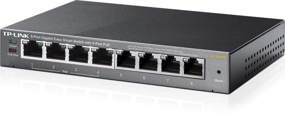 TP-Link TL-SG108PE 8-Port Gigabit Easy Smart Switch with 4-Port PoE - Image 3