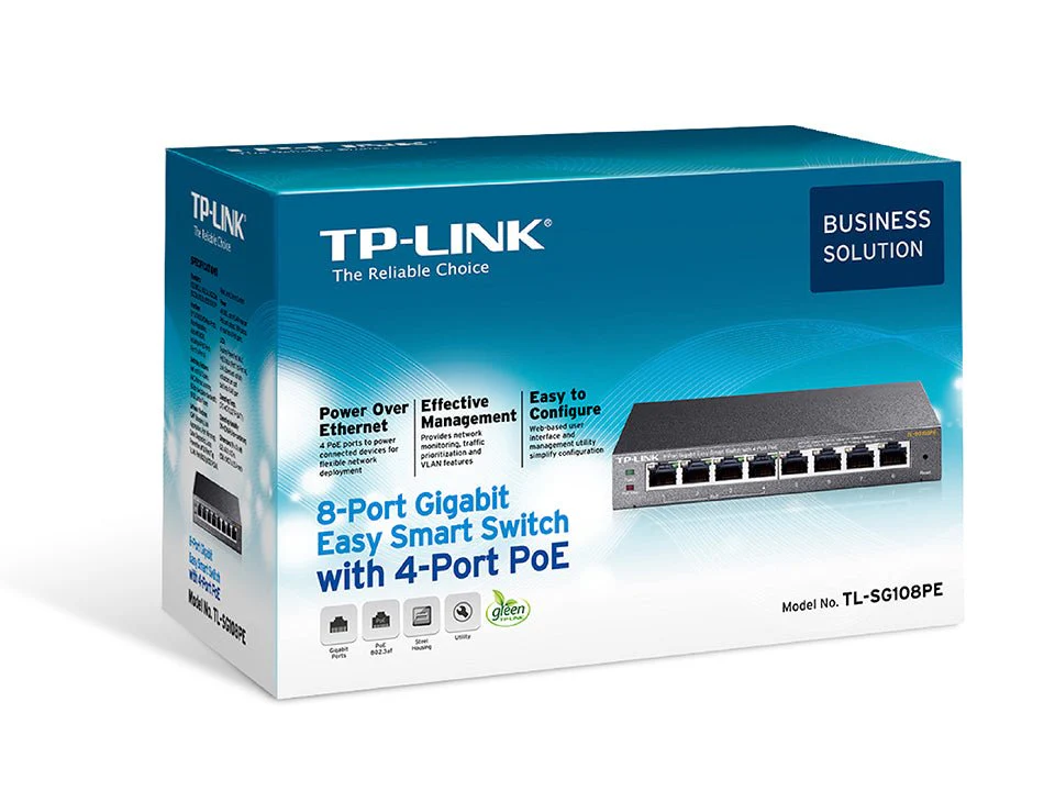 TP-Link TL-SG108PE 8-Port Gigabit Easy Smart Switch with 4-Port PoE - Image 5