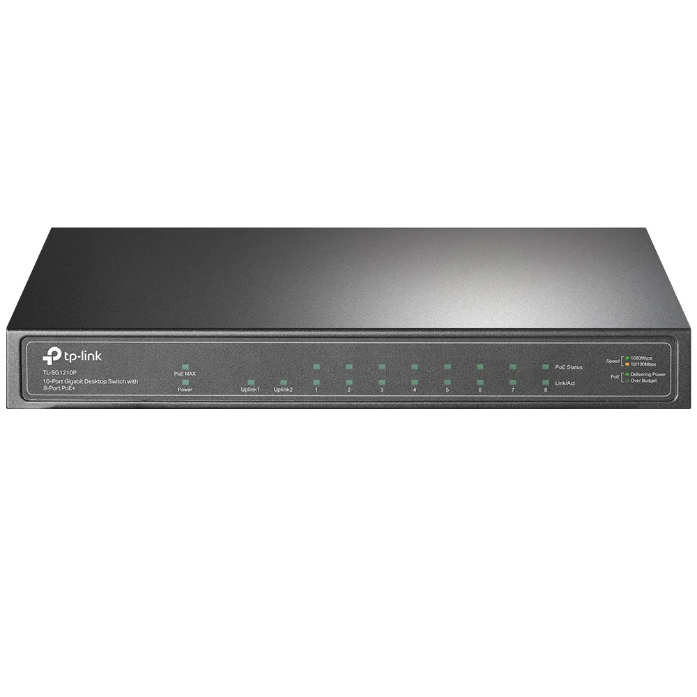 TP-Link TL-SG1210P 10-Port Gigabit with 8-Port PoE+ Unmanaged Switch