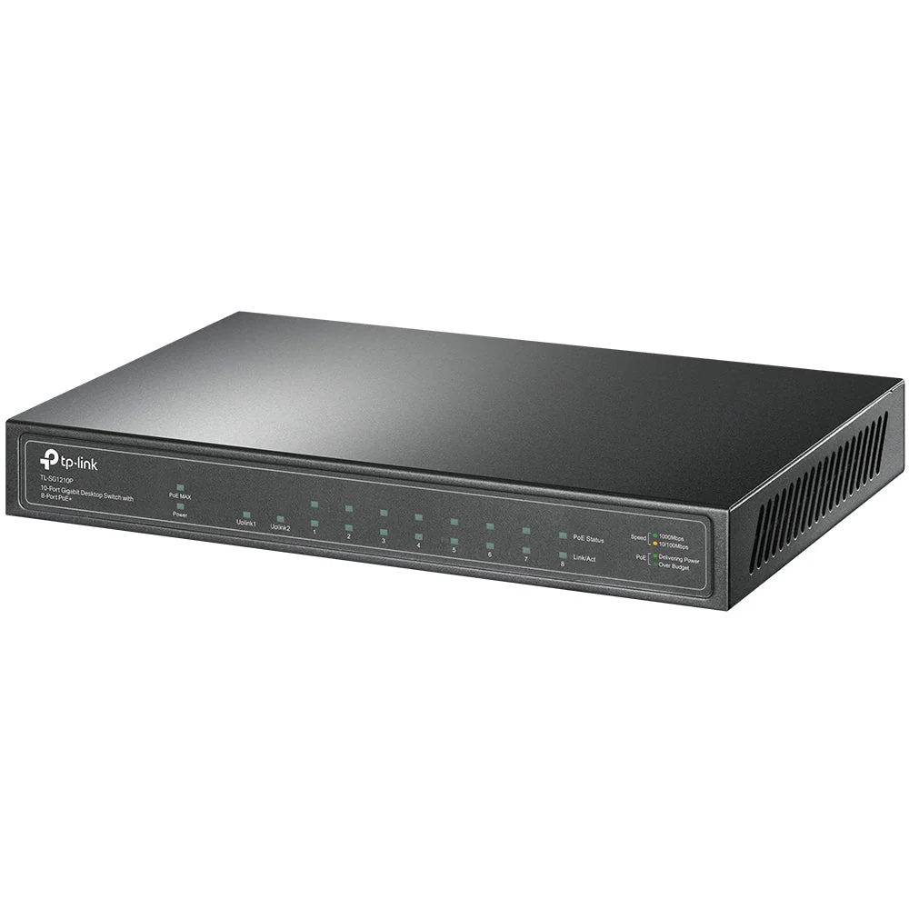 TP-Link TL-SG1210P 10-Port Gigabit with 8-Port PoE+ Unmanaged Switch - Image 3