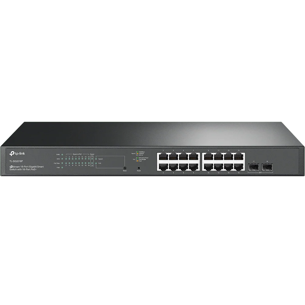 TP-Link TL-SG2218P JetStream 18-Port Gigabit Smart Switch with 16-Port PoE+