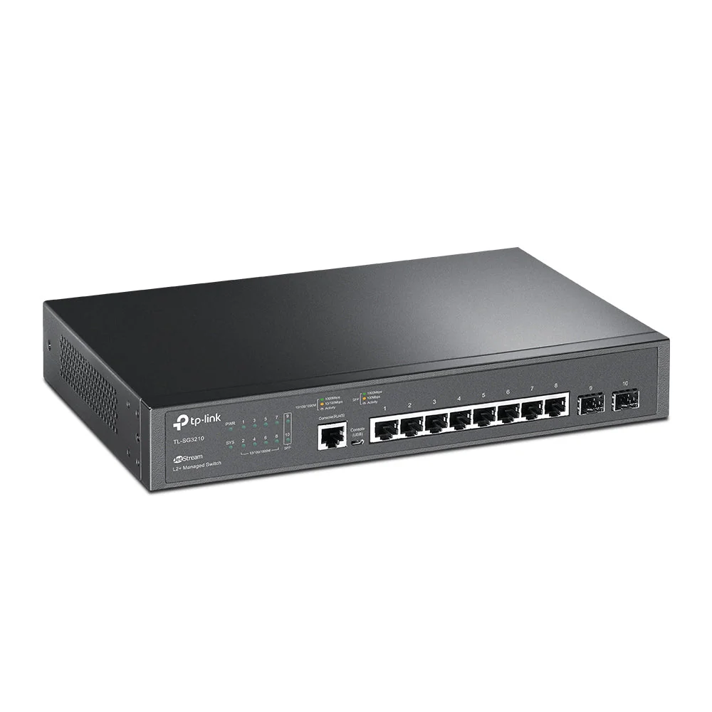 TP-Link TL-SG3210 JetStream 8-Port Gigabit L2+ Managed Switch with 2 SFP - Image 2