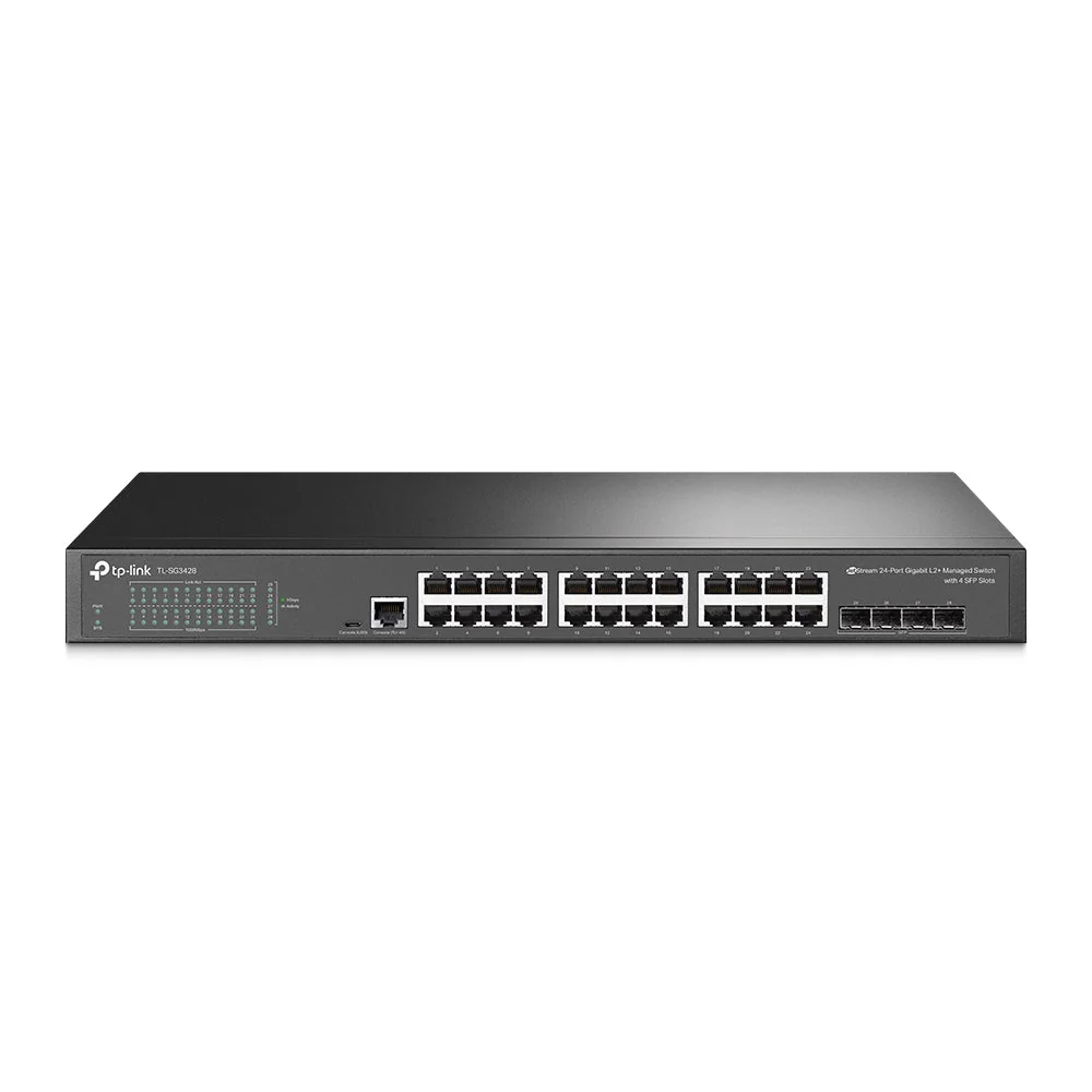 TP-Link TL-SG3428 JetStream 24-Port Gigabit L2+ Managed Switch with 4 SFP