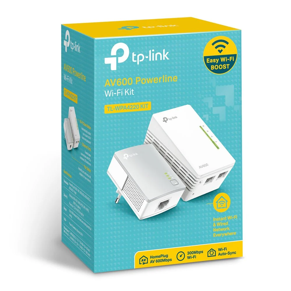 TP-Link TL-WPA4220 KIT 300Mbps AV600 Wi-Fi Powerline Extender Starter Kit - Image 8