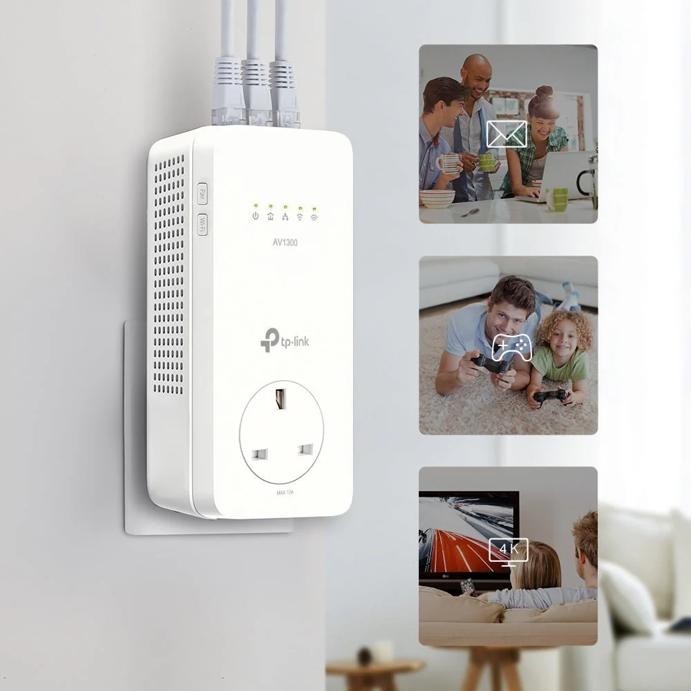 TP-Link TL-WPA8631P AV1300 Gigabit Passthrough Powerline AC Wi-Fi Extender - Image 7