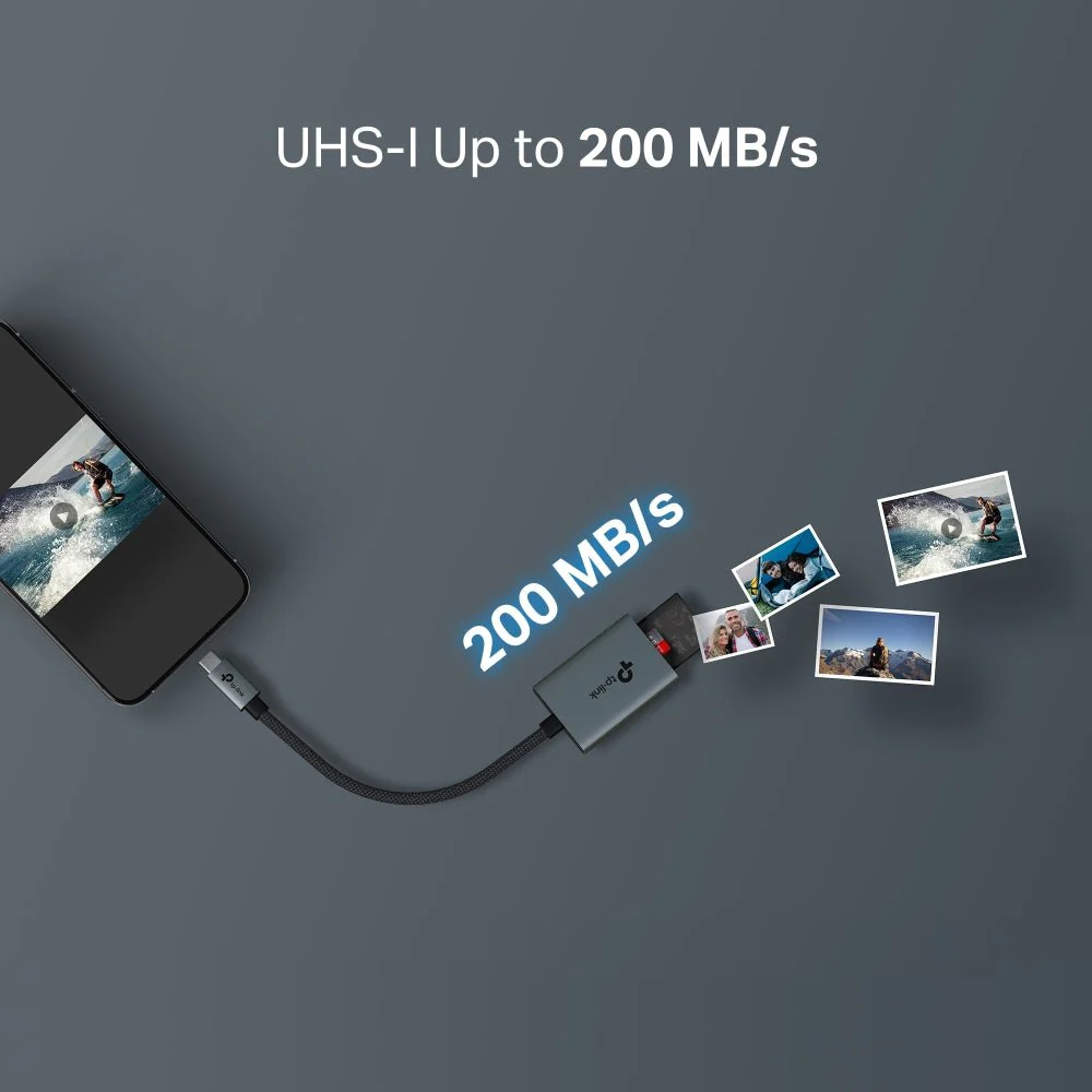 TP-Link UA430C USB 3.0 Type-C to SD & microSD 3.0 Card Reader - Image 7