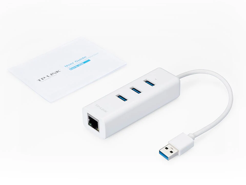 TP-Link UE330 USB 3.0 3-Port Hub & Gigabit Ethernet Adapter 2 in 1 USB Adapter - Image 4