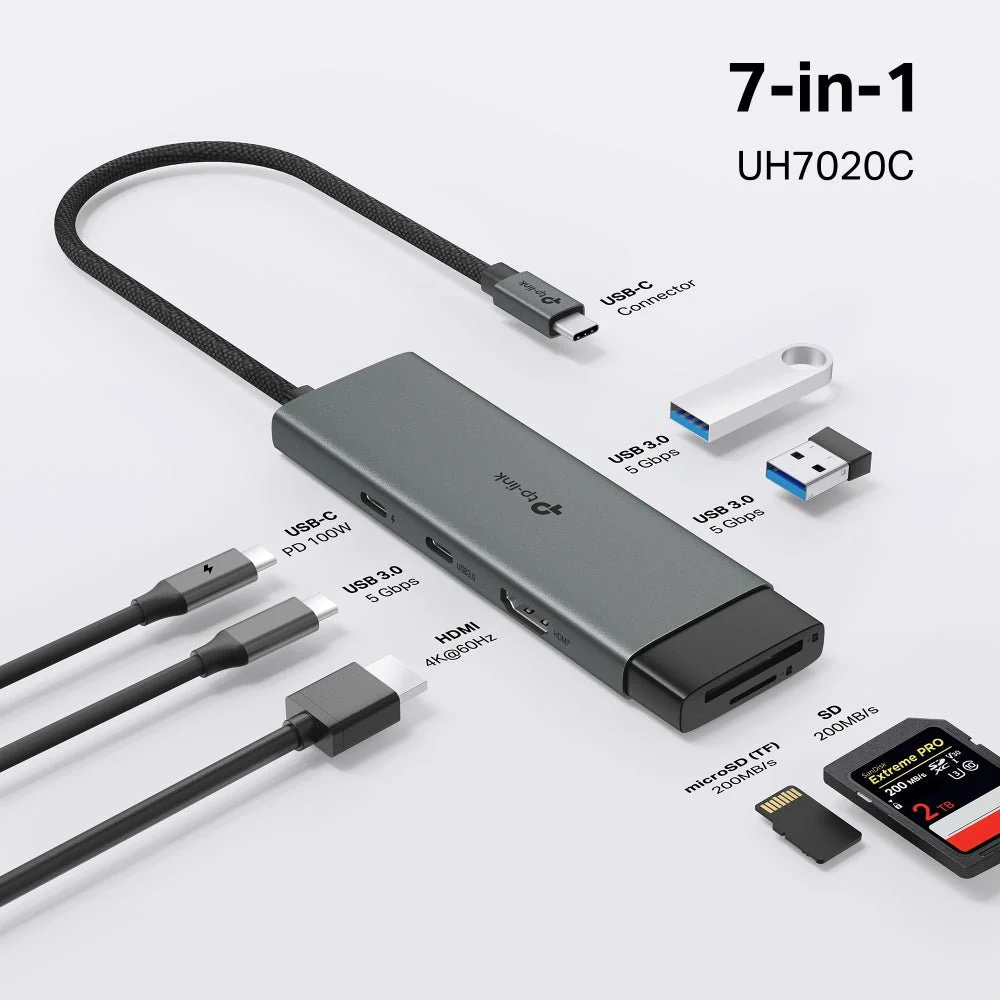 TP-Link UH7020C USB Type-C 7-in-1 Hub - Image 4