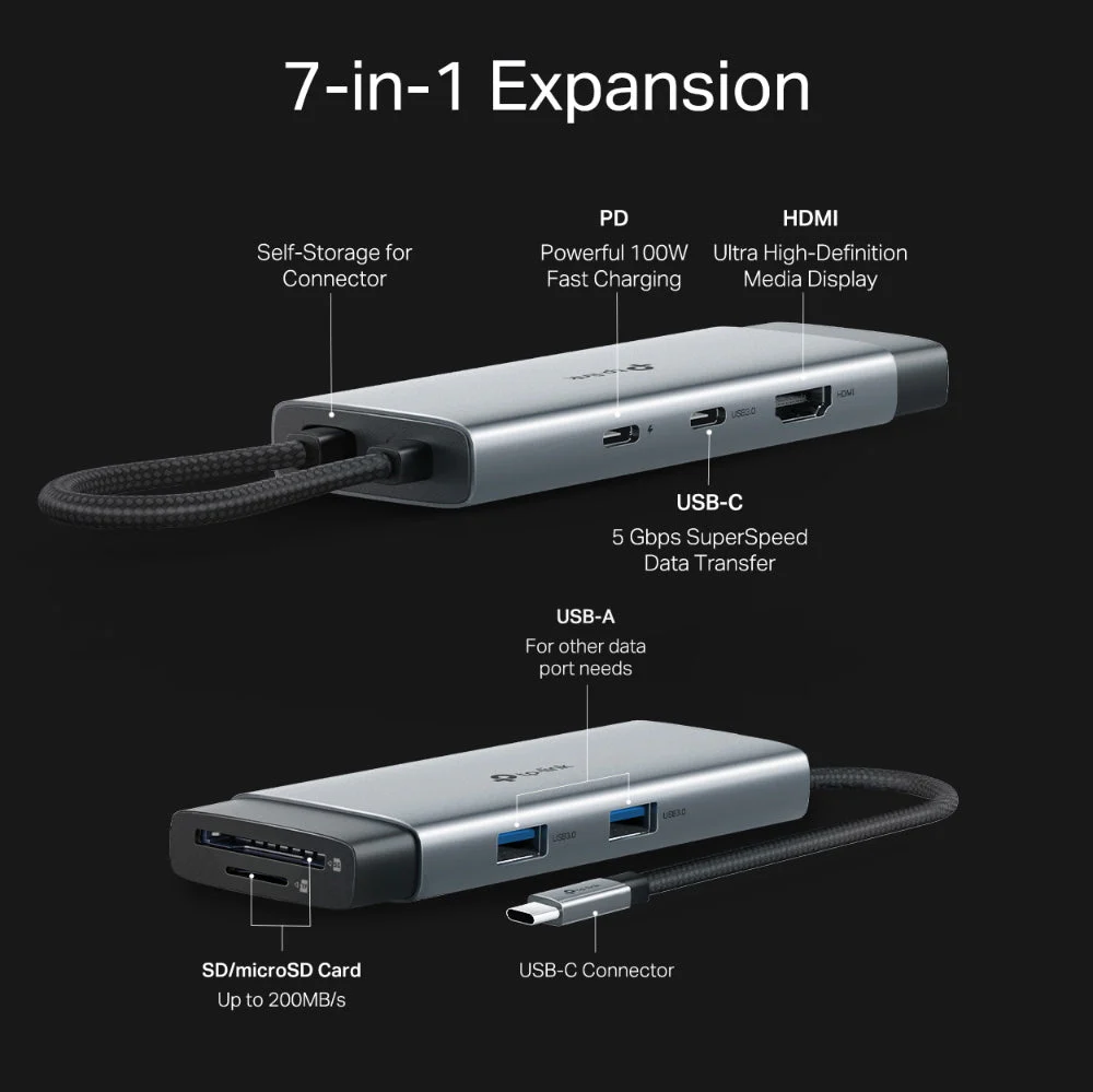 TP-Link UH7020C USB Type-C 7-in-1 Hub - Image 5
