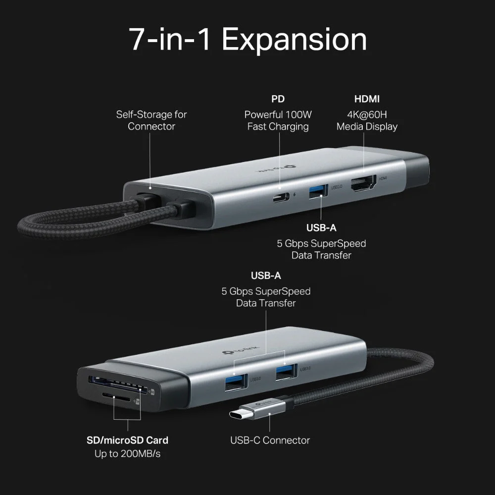 TP-Link UH7021C USB Type-C 7-in-1 Hub - Image 5