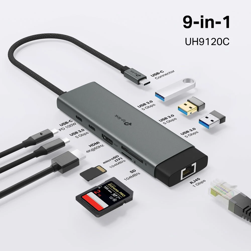 TP-Link UH9120C USB Type-C 9 in 1 Hub - Image 4