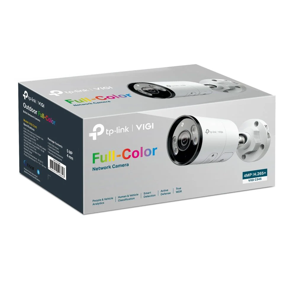 TP-Link VIGI C345 4MP Outdoor Full-Color Bullet Network Camera - Image 4