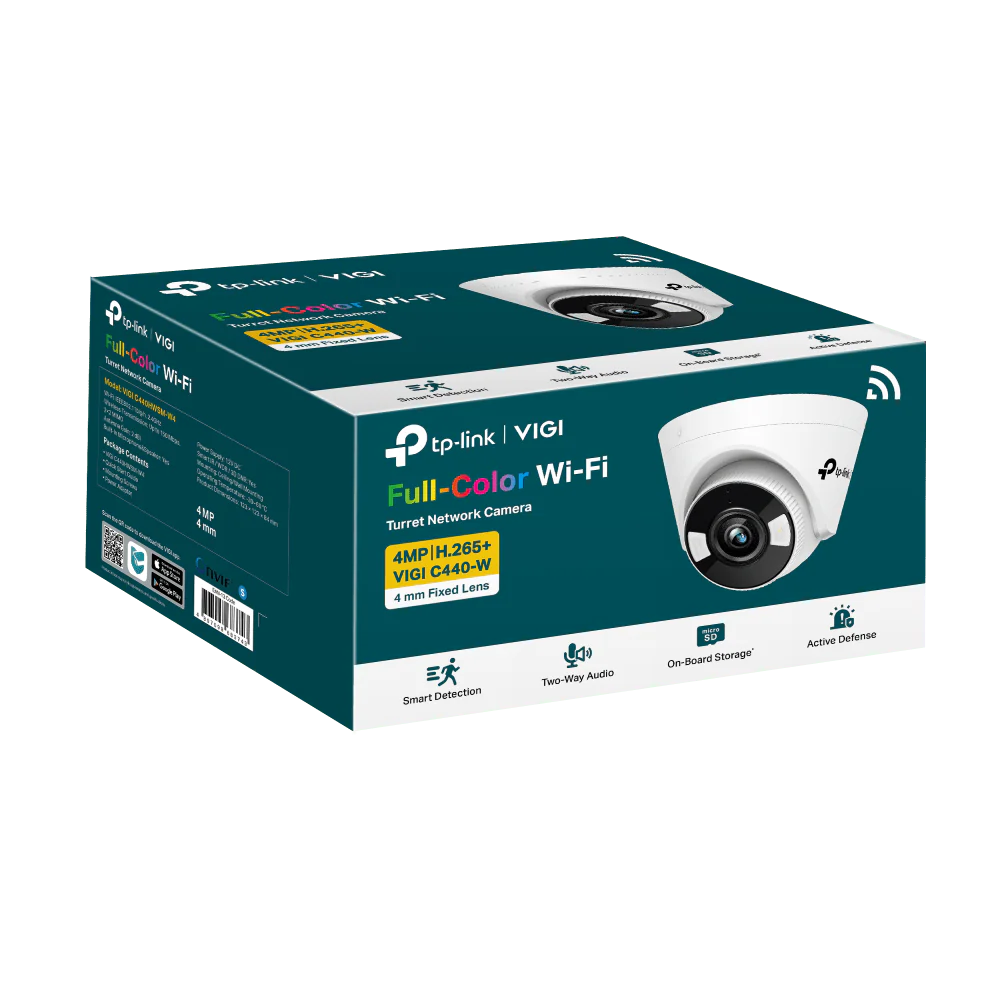 TP-Link VIGI C440-W 4MP Full-Color Wi-Fi Turret Network Camera - Image 3