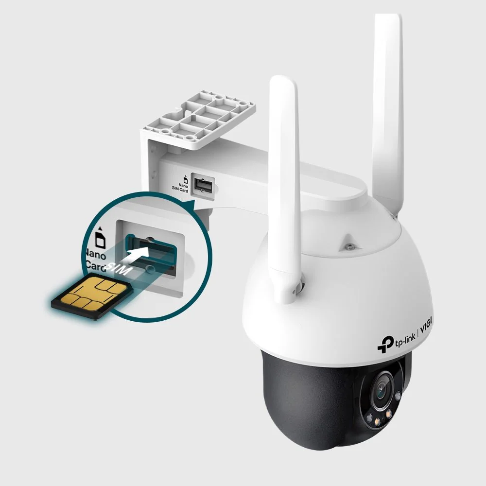 TP-Link VIGI C540-4G 4MP Outdoor Full-Color 4G Pan Tilt Network Camera - Image 2