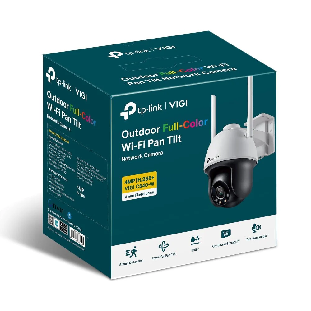 TP-Link VIGI C540-W 4MP Outdoor Full-Color Wi-Fi Pan Tilt Network Camera - Image 8